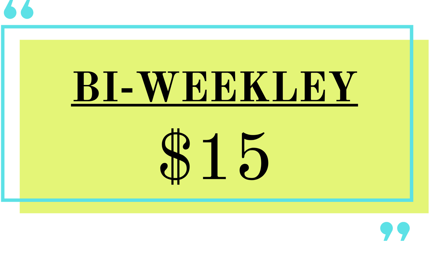 BI-Weekly Service
